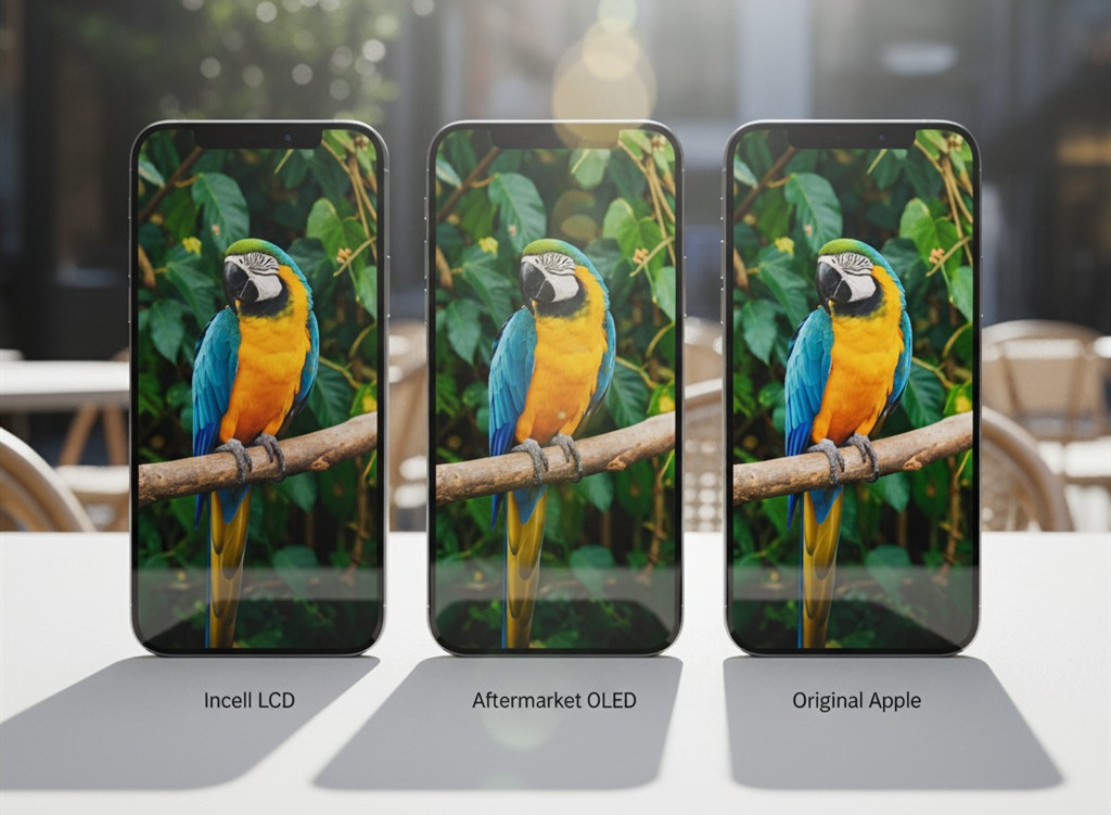 Display performance comparison in different lighting conditions